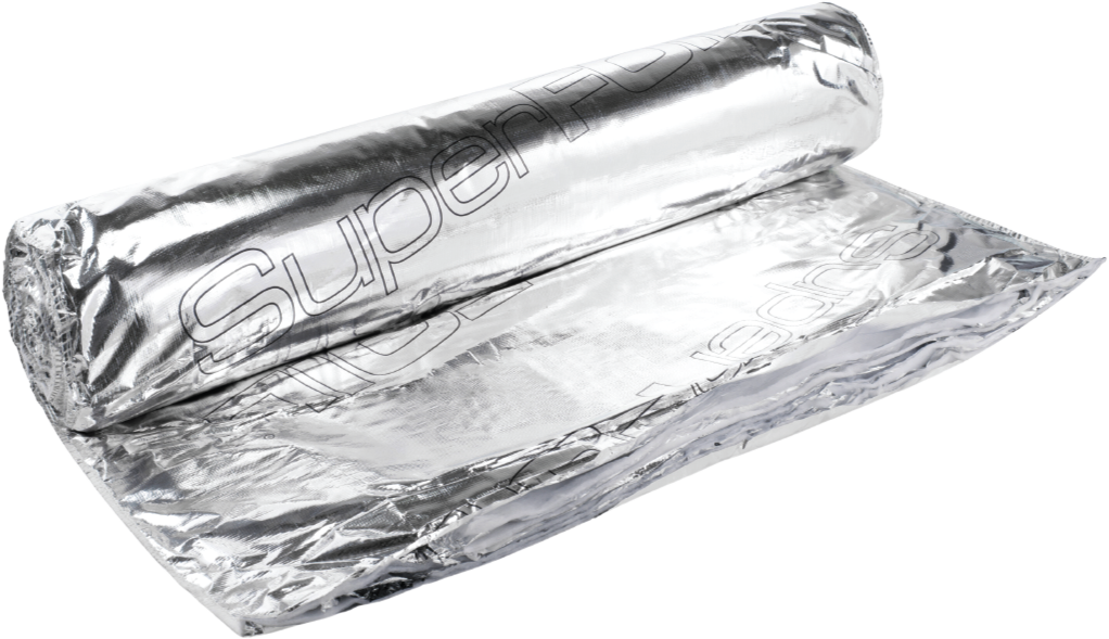 SuperFOIL SF19+ multifoil insulation product — reflective layered foil roll
